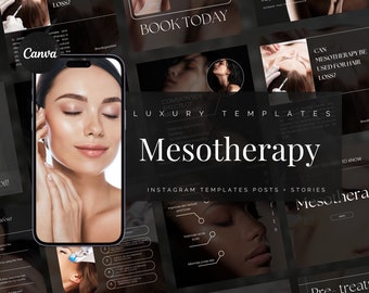Mesotherapy Instagram Templates | Esthetician Instagram Template | Facial Treatment Template | Skincare Social Media |  Mesotherapy facial