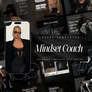 Mindset Coach Instagram Templates | Life Coach Templates | Mindset Coach Social media posts | Holistic Coach Posts | Coaching Templates