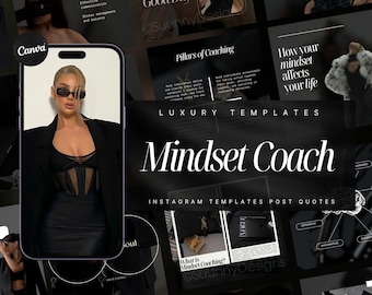 Mindset Coach Instagram Templates | Life Coach Templates | Mindset Coach Social media posts | Holistic Coach Posts | Coaching Templates