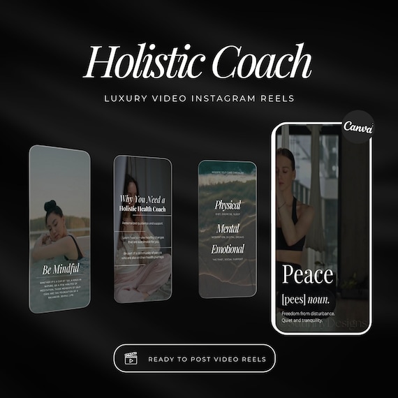 Holistic Coach Instagram Reels  | Health Coach Templates |  Wellness Coach Templates | Holistic Coach Posts | Holistic Health Coach Template