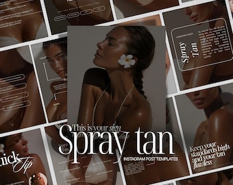 Luxury Spray Tan Instagram Templates | Spray Tanning Posts Instagram  | Spray Tan Social Media Templates | Spray Tan Artist Templates