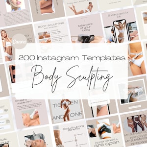 200 Body Sculpting Instagram Templates | Body Contouring Instagram Templates | Cool Sculpting Posts | RF Cavitation | Medspa Templates