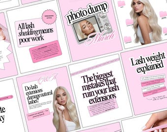 Lash Tech Artist Instagram Template | Lash Stylist Post Templates | Lash Tech Instagram Post | Lash Extension Post | Lash Tech Social Media