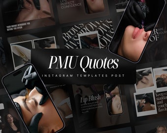 Microblading Quotes | PMU Instagram Template | Permanent Makeup Quotes | PMU Social Media Post | PMU Brows Templates | Pmu artist quotes
