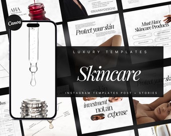 Skincare Instagram Templates | Esthetician Instagram Template | Dermatologist Templates | Skincare Social Media | Skincare posts | Acne