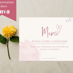 Canva Customizable Small Business Thank You Card Template, Editable Minimalist Thank You Card Template, Digital Template