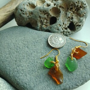 Sea Glass Earrings, Sea Glass Jewellery, Beach Treasure, Minimalistic