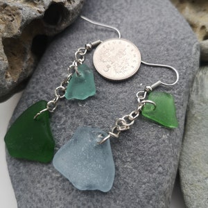Sea Glass Earrings, Sea Glass Jewellery, Beach Treasure, Minimalistic