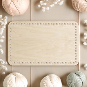 Wooden Bag Bottom | 40x25cm Rectangular base | Basket Base for Bread | Crochet Foundation | DIY Craft Base | Eco-Friendly Plywood | Handmade