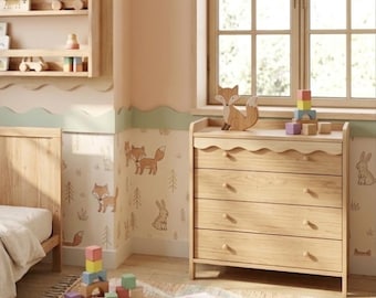 Moldura decorativa de madera con forma de concha para pared, juego de 3 piezas, ideal para muebles de habitación infantil y decoración de paredes interiores.