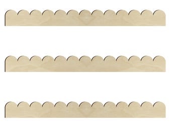 Drewniana Listwa Maskownica do Mebli Wykończeniowa Dekoracyjna Ścienna 3SZT