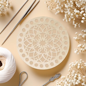 Plywood base for crochet basket | ROUND 15 cm Bottom Base for crochet bag | Craft materials | DIY projects | Crochet base | Wood basketball base