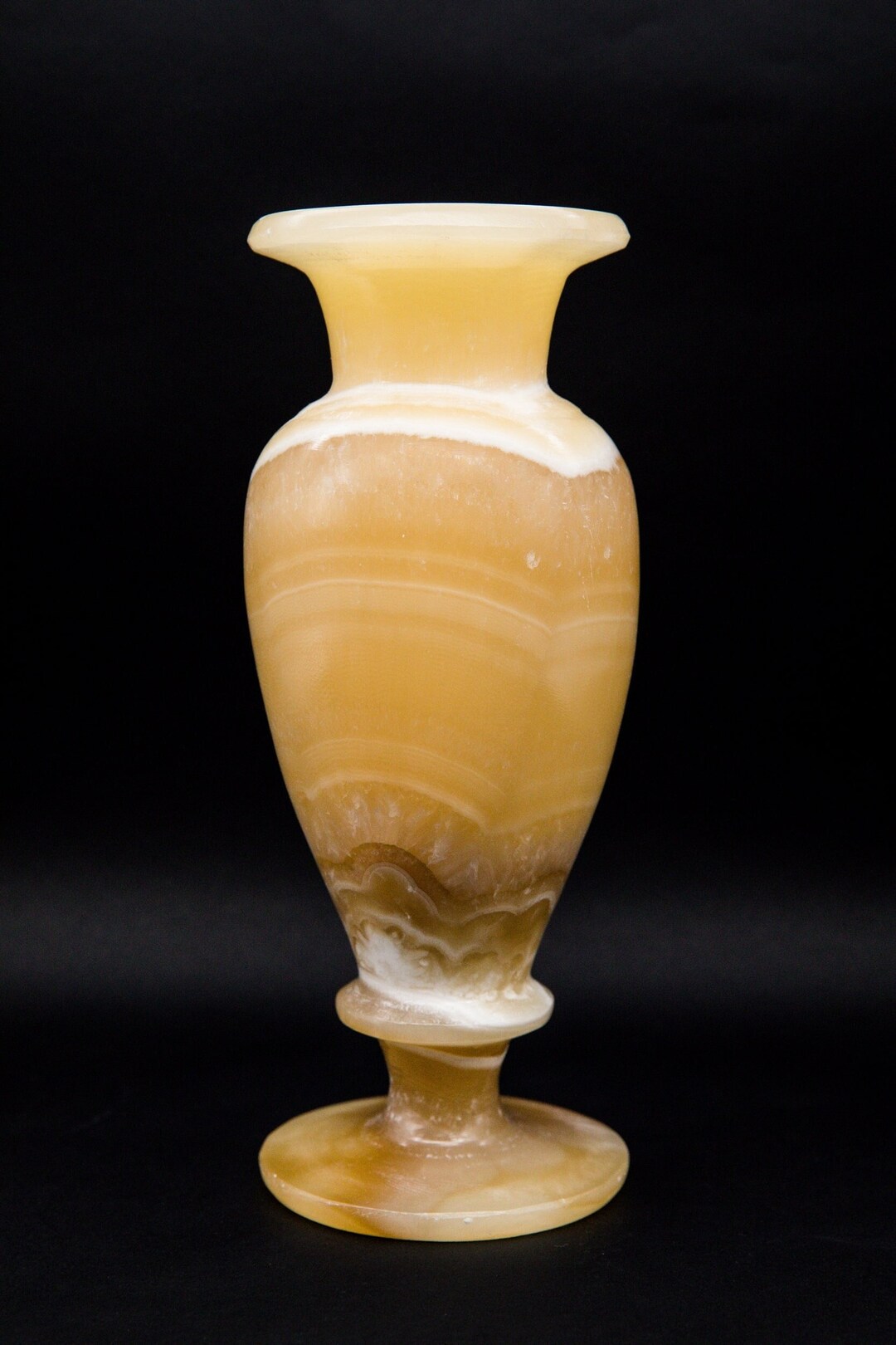 Egyptian Alabaster Vase, Distinctive Alabaster Vase. Egyptian Alabaster Etsy