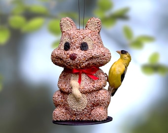 Handmade Chipmunk Bird Seed Feeder: Edible Bird Lover Gift