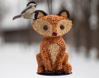 Fox Hanging Wild Bird Seed Feeder (Bird Lover Gift)