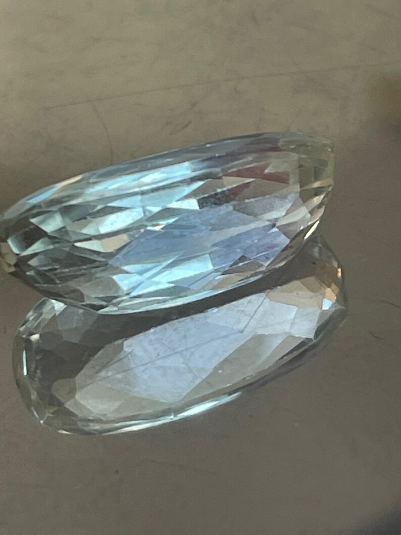 Trifankunzit 12,12 karat eller gul spodumen för smyckestillverkning, finslipad, lös sten, gul, ädelsten, 20 x 10 x 8 mm bild 4