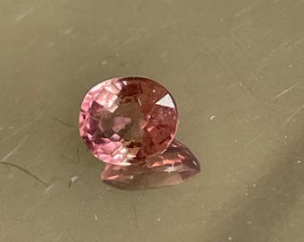 Bright Pink oval Tourmaline 0.82 carats with great luster, 6.12 x 5.20 x 3.61 mm, Jewelry making, Loose Tourmaline, Natural, Pink Tourmaline