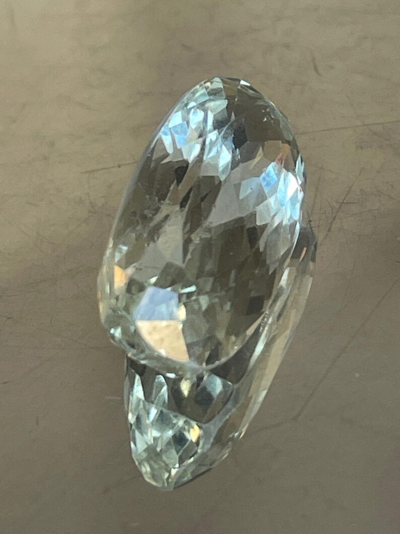 Trifankunzit 12,12 karat eller gul spodumen för smyckestillverkning, finslipad, lös sten, gul, ädelsten, 20 x 10 x 8 mm bild 3