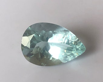 Pear shape Aquamarine 4.47 carats from India, 10x14, Gemstone, Loose Aquamarine, Loose  Gemstone, Sky Blue stone, Pear Aquamarine, blue gem