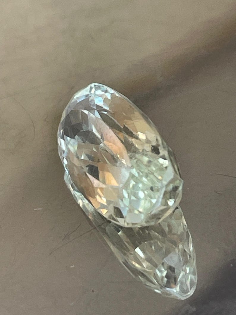 Trifankunzit 12,12 karat eller gul spodumen för smyckestillverkning, finslipad, lös sten, gul, ädelsten, 20 x 10 x 8 mm bild 5