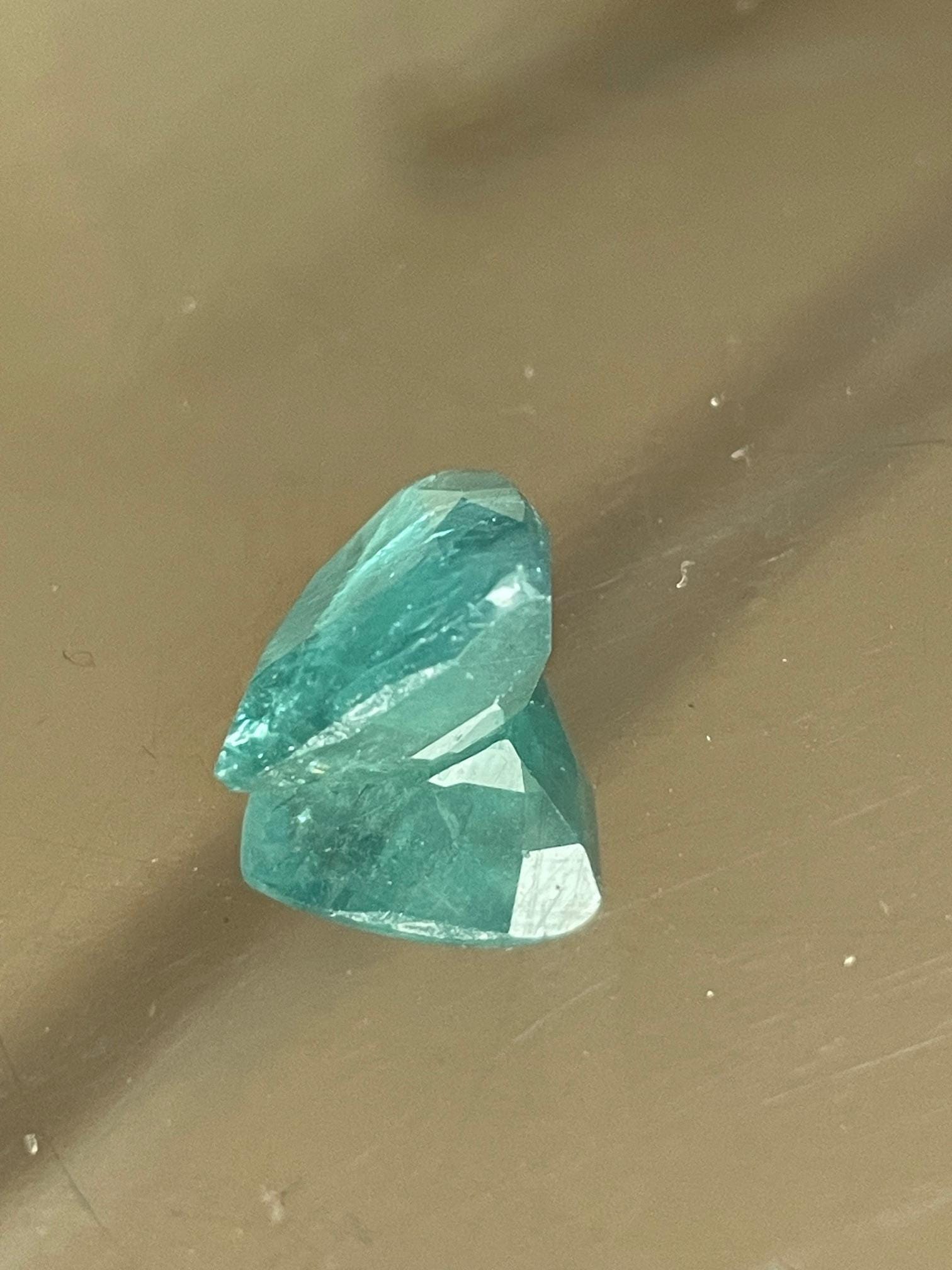 Rare Triangle Faceted Sea Green Grandidierite 13x11x6mm Weight 4.85 ...