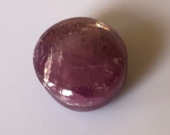 Star Ruby cabochon gemstone, Certified, 12.96 carats. 12.48 x 11.78 x 7.42 mm, natural Ruby, untreated, Red gemstone, loose Ruby