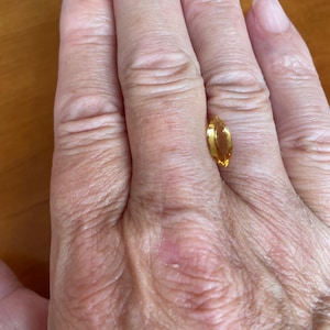 Beautiful marquise cut Imperial Topaz, 12x6mm, 1.40 carats, great for ring or pendant, loose, Golden Topaz, natural, untreated Topaz