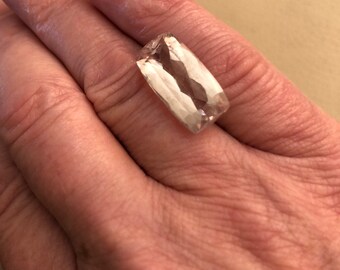 Trifankunzit 14,55 karat eller gul spodumen för smyckestillverkning, kuddslipad, lös sten, gul, ädelsten, 21 x 11 x 8 mm