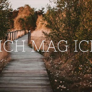 Postkarte A6 – Dich mag ich (Version 2) – Wollgrasblüte Pietzmoor, Naturmotiv, Grußkarte, liebevolle Botschaft, Geschenkidee