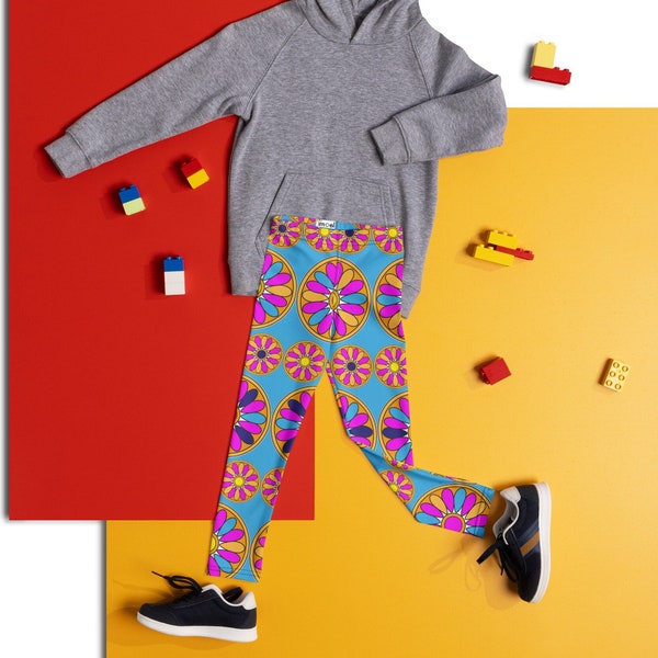 Legging Pour Enfant Multi color Swatch-flower