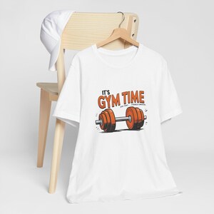 Gym Time Unisex Tee, Motivational Workout Shirt, Fitness Apparel, Gift for Gym Lovers, Casual Sportswear
