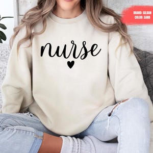 Nurse Heart Sweatshirt Nurse Sweater Nurse Shirt Women, Nurse Gift Shirt, Nurse Tees, Nurse T-Shirts, Nurse Shirt Gift, Nurse Typography