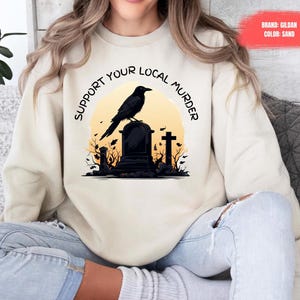Crow Lovers, Nature Lovers, Funny Crow Sweatshirt, Halloween Sweater, True Crime Shirt Murder Show Shirt Funny Saying Shirt Gift for her