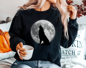Wolf sweatshirt Howling Wolf Floral Wolf Wolf Lover Gift Animal Lover sweatshirt Dog Lover sweatshirt Wolf Girl Wolves Gifts   animal