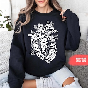 Heart Anatomy Sweatshirt, Cardiac Nursing Sweater, Nursing School Shirt, Medical School Student Shirt, Cardiologist Anatomical Heart Shirt