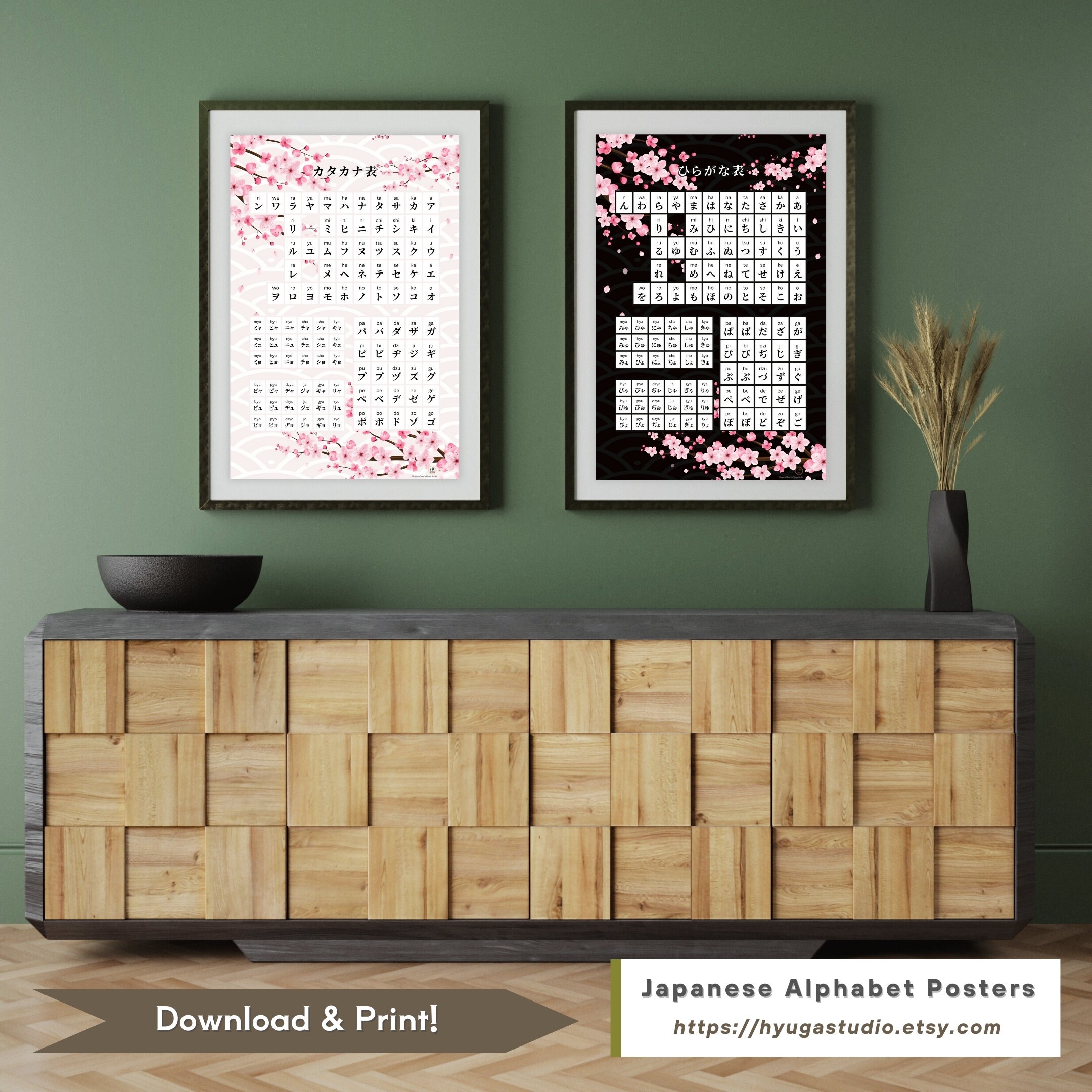 Printable &amp; Downloadable Educational Hiragana Katakana Chart Set ...