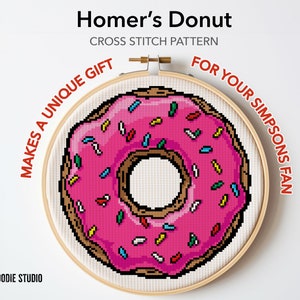 Homer Simpson Donut Kreuzstichmuster: DIY Meme (PDF Download)