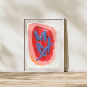 Blush 2022, Original Handmade Painting, A3 Abstract Acrylic Painting, Fine Art Painting, Contemporary Wall Decor, Wall Art, Original Art