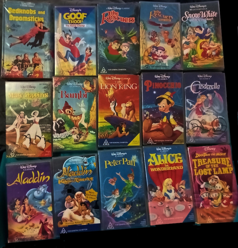 Walt Disney Movies - Classic Vintage Disney VHS Tapes - Walt Disney