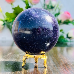 Small 55MM Lavender Lepidolite Stone Hand Made Sphere ball | Meditation | Metaphysical Healing Stone