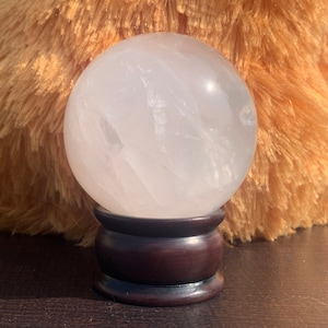 Natural 78MM  Clear Crystal Quartz Metaphysical Stone hand Made Sphere