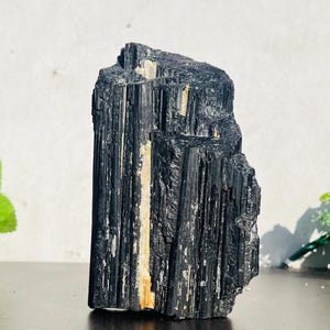 Black Tourmaline Rough Stone 180MM | Large Natural Raw Crystal for Grounding & Protection