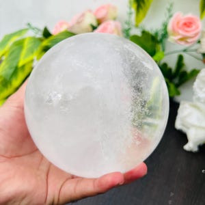 High-Quality 124MM Clear Crystal Quartz Sphere |  Metaphysical Stone | Handmade Ball Sphere