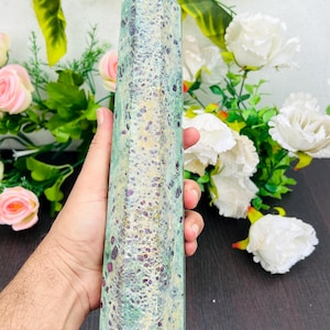 Ruby Zoisite Tower 270MM | Natural Crystal Point for Meditation & Metaphysical Energy
