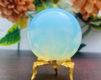 Opalite Crystal Sphere: Metaphysical Meditation Healing Ball