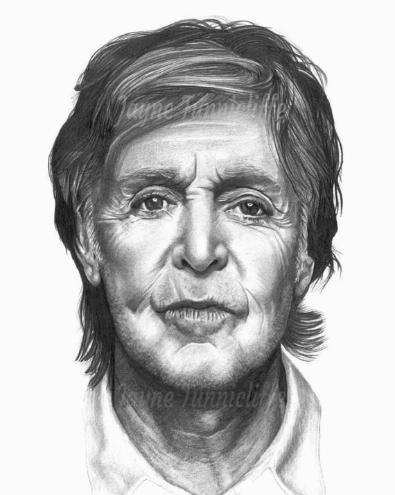 【最安値に挑戦】 Paul Mccartney the Beatles Art Giclee Print of a Graphite 絵画