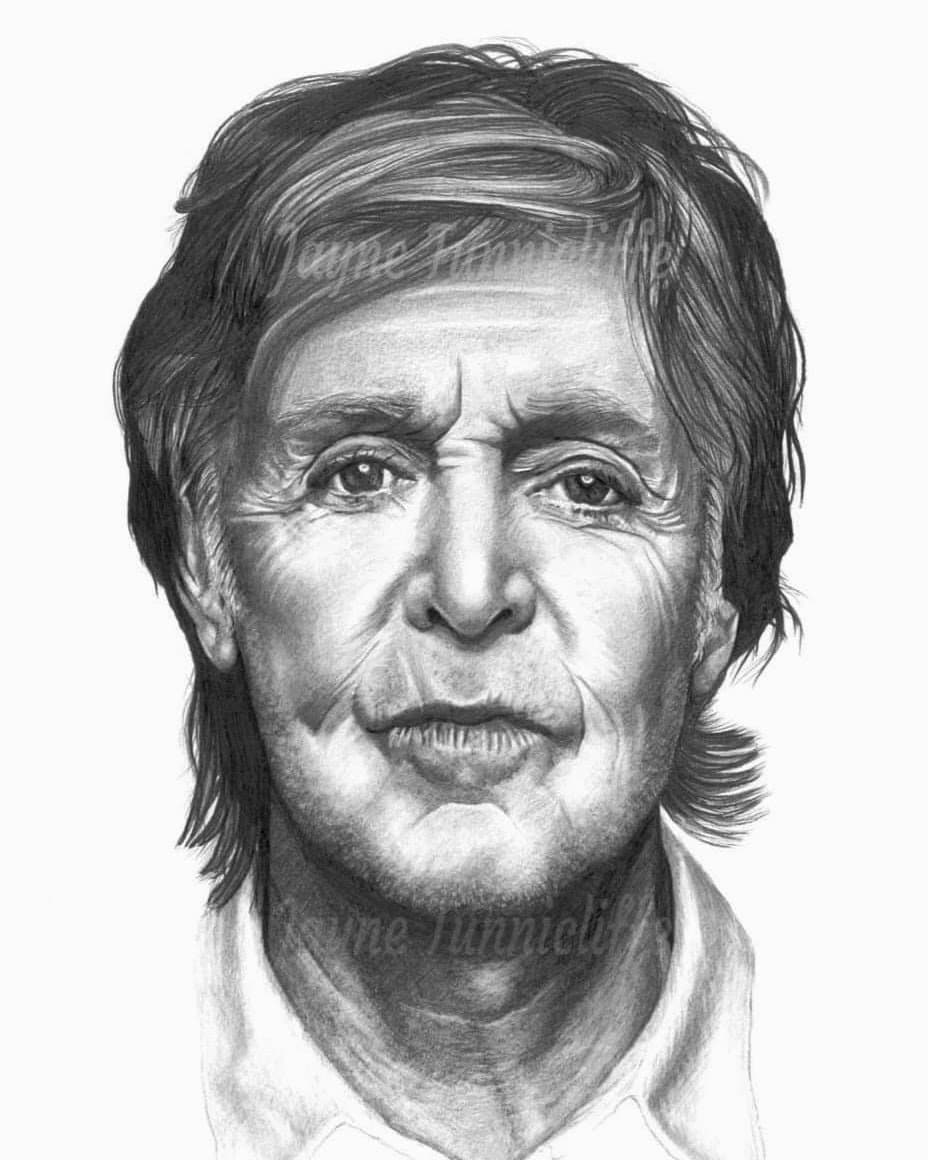 Paul Mccartney the Beatles Art Giclee Print of a Graphite Pencil