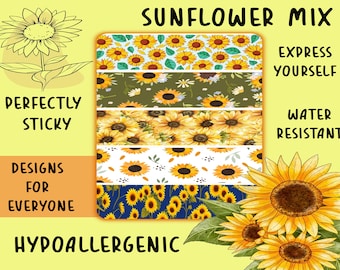 Sunflower Mix  Tape, ng tube, nj tube, oxygen tube, hypafix, medical tape Tubie Tape
