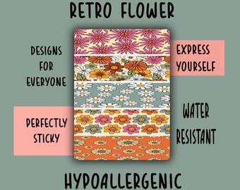 Retro Flower Tape, ng tube, nj tube, oxygen tube, hypafix, medical tape Tubie Tape