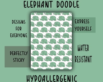 Elephant Doodle  Tape, ng tube, nj tube, oxygen tube, hypafix, medical tape Tubie Tape